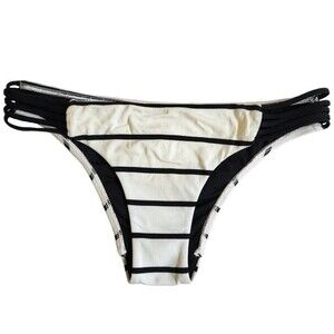 Seafolly Australia Castaway black white stripe swim suit bottom USA sz 8